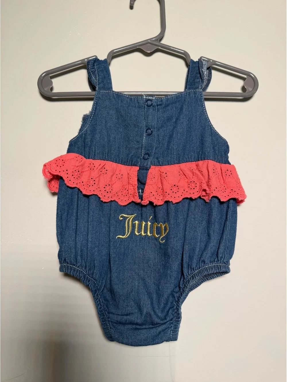 Y2K Denim Juicy Couture Baby Girl Outfit Size 3-6 Months